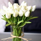 10 Fleurs de Tulipe en Soie