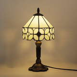 Lampe de Table LED Baroque Classique - Élégante en Verre Vitrail avec Éclairage Chaud