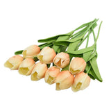 10 Fleurs de Tulipe en Soie