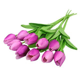 10 Fleurs de Tulipe en Soie