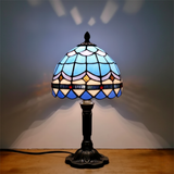 Lampe LED Rétro Baroque en Verre Vitral au Charme Méditerranéen