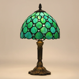 Élégante Lampe de Table Baroque - Design en Verre Vitrail au Charme Méditerranéen
