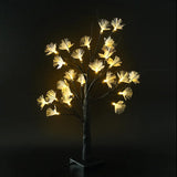 Lampe de Table en Fleurs en Fibres Optiques - Bouleau Blanc