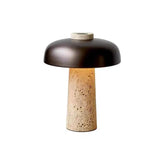 Table Lamp in Natural Travertine