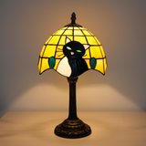 Lampe de Table Baroque Royal Chat Noir - Éclairage Ambiant Chaleureux
