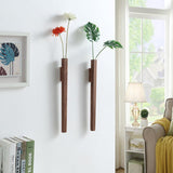 Vases muraux en bois avec support