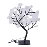 Lampe de Table en Fleurs en Fibres Optiques - Bouleau Blanc
