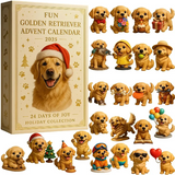 Calendrier Joyeux de Noël 2025 - Golden Retriever