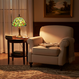 Lampe de Table LED Vitrail Méditerranéen - Éclairage Chaud et Design Raffiné