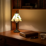 Lampe de Table Baroque Rétro - Élégance Méditerranéenne avec Verre Coloré