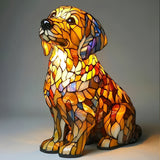Lumière - Peinture sur verre Lampe