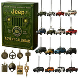 JEEP 85. ANNIVERSAIRE DU CALENDRIER DE NOËL" can be rewritten as "JEEP 85th Anniversary Christmas Calendar.