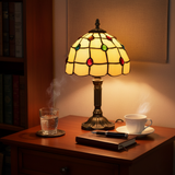 Lampe de Table Art Déco en Vitrail - Ambiance Méditerranéenne