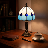 Lampe de Table LED Méditerranéenne - Design en Verre Décoratif