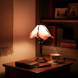 Lampe de Table LED Baroque Artistique - Design en Verre Vitrail Méditerranéen