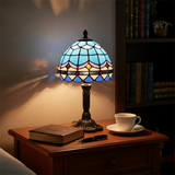 Lampe LED Rétro Baroque en Verre Vitral au Charme Méditerranéen