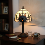 Lampe de Bureau Baroque Rétro Chat Noir - Pour une Ambiance Chaleureuse à la Maison