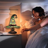 Lampe en vitrail - Chapeau de sorcière