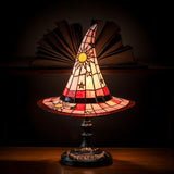 Lampe en vitrail - Chapeau de sorcière
