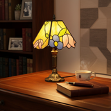 Lampe de Table Baroque Rétro - Style Méditerranéen avec Effet Vitrail