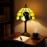 Lampe de Table Baroque Royal Chat Noir - Éclairage Ambiant Chaleureux