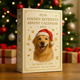 Calendrier Joyeux de Noël 2025 - Golden Retriever