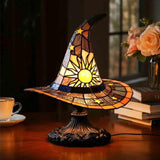 Lampe en vitrail - Chapeau de sorcière