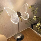 Lampe de Table en Cristal avec Motif Papillon