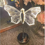 Lampe de Table en Cristal avec Motif Papillon