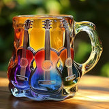 Tasse en céramique avec motif de guitare en 3D