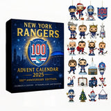 🥅 Calendrier de Noël 2025 des New York Rangers : Célébration du 100e anniversaire 💯🏒🗽