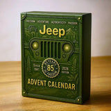 JEEP 85. ANNIVERSAIRE DU CALENDRIER DE NOËL" can be rewritten as "JEEP 85th Anniversary Christmas Calendar.