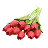 10 Fleurs de Tulipe en Soie
