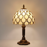 Lampe de table baroque rétro haut de gamme - Éléments en verre vitrail
