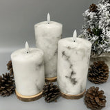 Candlylight™ | Set de 3 bougies LED en marbre