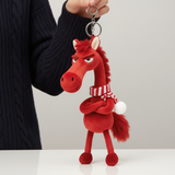 Cheval Audacieux - Porte-clés Rouge et Blanc