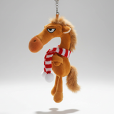Cheval Audacieux - Porte-clés en Cuir Marron