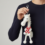porte-clés rouge et blanc 'Cheval Audacieux'