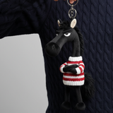 Cheval Audacieux - Porte-clés Bicolore Noir et Blanc