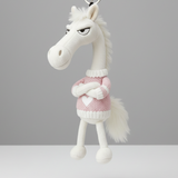 Cheval Audacieux - Porte-clés Rose et Blanc