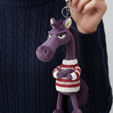 Cheval Audacieux - Porte-clés Rouge et Violet