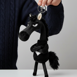 Cheval Audacieux - Porte-clés avec Cœur Noir