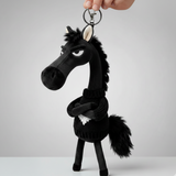 Cheval Audacieux - Porte-clés avec Cœur Noir