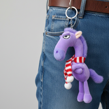 Cheval Audacieux - Porte-clés Rouge et Violet