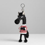 Cheval Audacieux - Porte-clés Bicolore Noir et Blanc