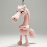 Cheval Audacieux - Porte-clés en Rose