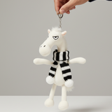 Keychain Noir et Blanc 'Cheval Audacieux'