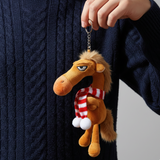 Cheval Audacieux - Porte-clés en Cuir Marron