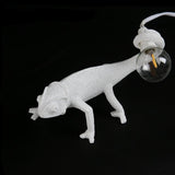 Lampe de Table Moderne avec Motif Lézard en Résine