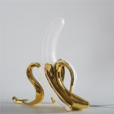 Lampe de table Art Déco en forme de banane